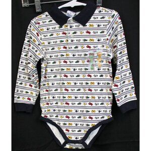 2001 Gymboree Classic Aviator Bodysuit 3T NWT Strip Plane Helicopter Long Sleeve